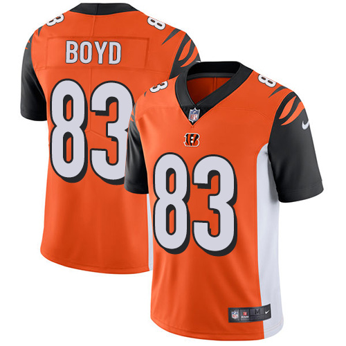 2019 men Cincinnati Bengals #83 Boyd orange Nike Vapor Untouchable Limited NFL Jersey->cincinnati bengals->NFL Jersey